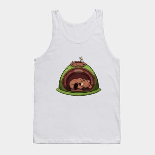 Groundhog Sleeping Tank Top